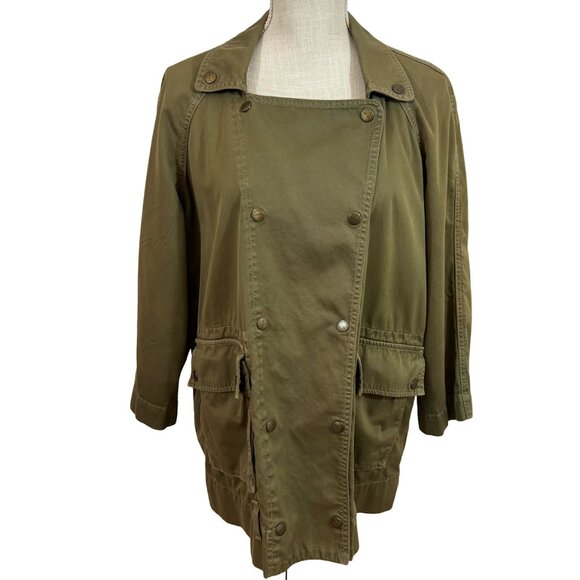 Current/Elliott The Infantry Army Green Double Breasted Jacket Sz 1 (L) Hiking - Picture 3 of 14